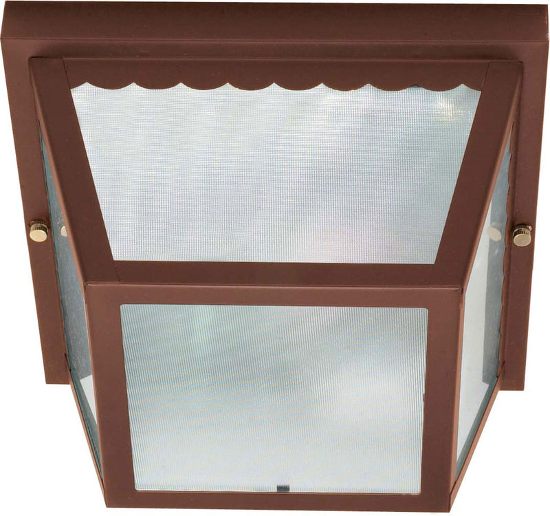 Carport 2-Light Outdoor Flush Mount in Old Bronze