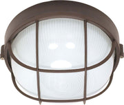 10" Round Bulkhead Outdoor Wall Sconce in Architectural Bronze