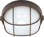 1-Light 10" Round Cage Bulk Head in Architectural Bronze