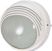 1-Light 10" Round Hood Bulk Head in Semi Gloss white