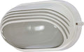 1-Light 10" Oval Hood Bulk Head in Semi Gloss white