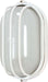 1-Light 10" Oval Cage Bulk Head in Semi Gloss white