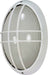 1-Light 13" Oval Cage Bulk Head in Semi Gloss white