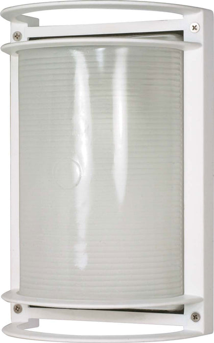 1-Light 10" Rectangle Bulk Head in Semi Gloss white