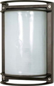 Half-Cylinder Bulkhead Outdoor Wall Sconce in Architectural Bronze
