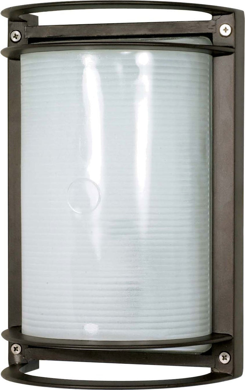 Half-Cylinder Bulkhead Outdoor Wall Sconce in Architectural Bronze
