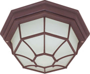 Spider Cage 11.38" Outdoor Flush Mount in Old Bronze
