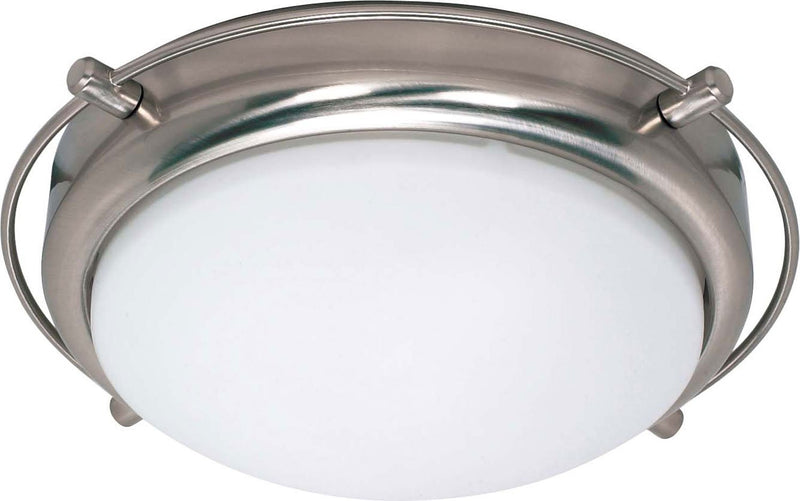 Polaris 2-Light Flush Mount in Brushed Nickel