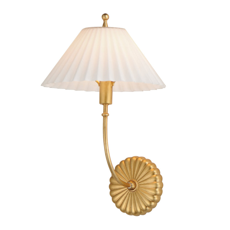 Kismet 1 Light Wall Sconce in Gold Leaf