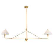 Kismet 2 Light Chandelier in Gold Leaf
