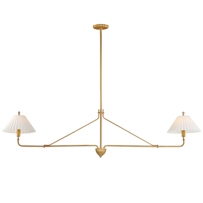 Kismet 2 Light Chandelier in Gold Leaf