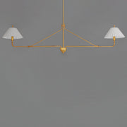 Kismet 2 Light Chandelier in Gold Leaf