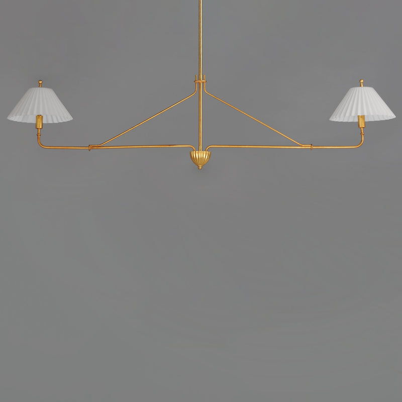 Kismet 2 Light Chandelier in Gold Leaf