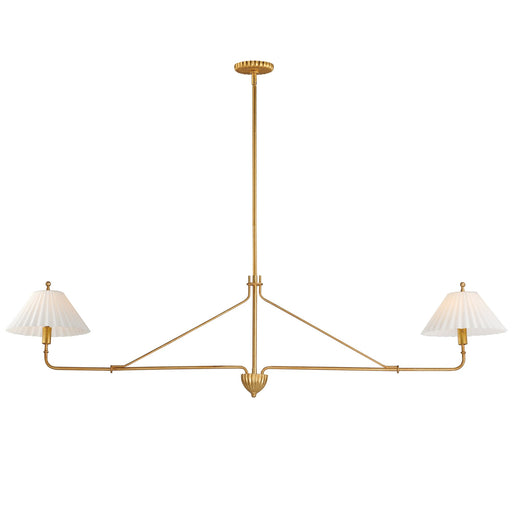 Kismet 2 Light Chandelier in Gold Leaf