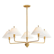 Kismet 5 Light Chandelier in Gold Leaf