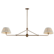 Dunbridge 2 Light Chandelier in Weathered Brass