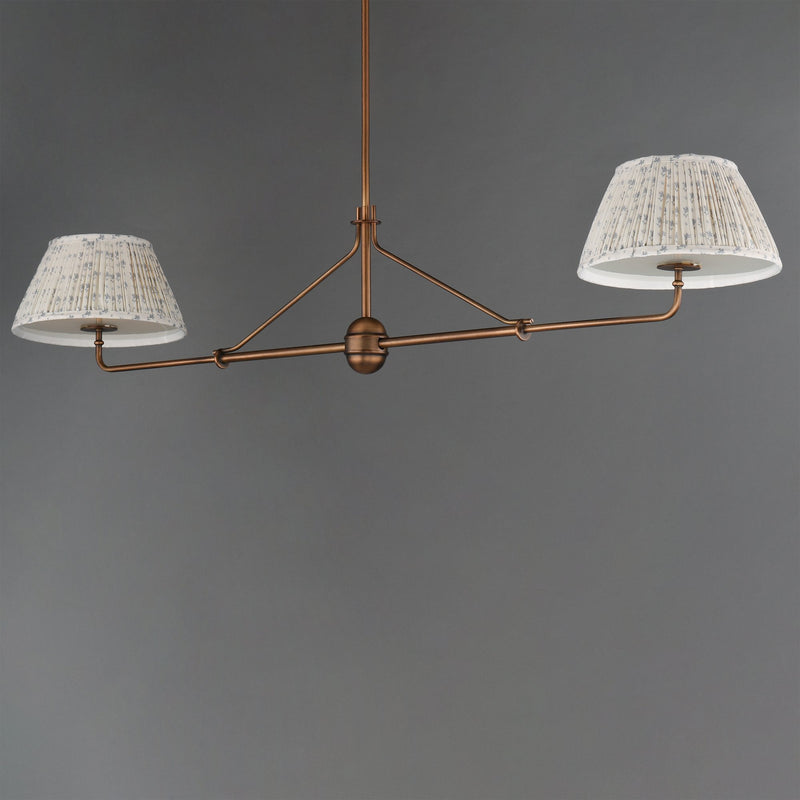 Dunbridge 2 Light Chandelier in Weathered Brass