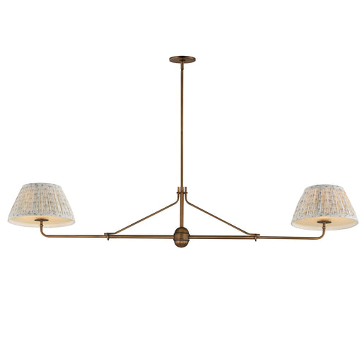 Dunbridge 2 Light Chandelier in Weathered Brass