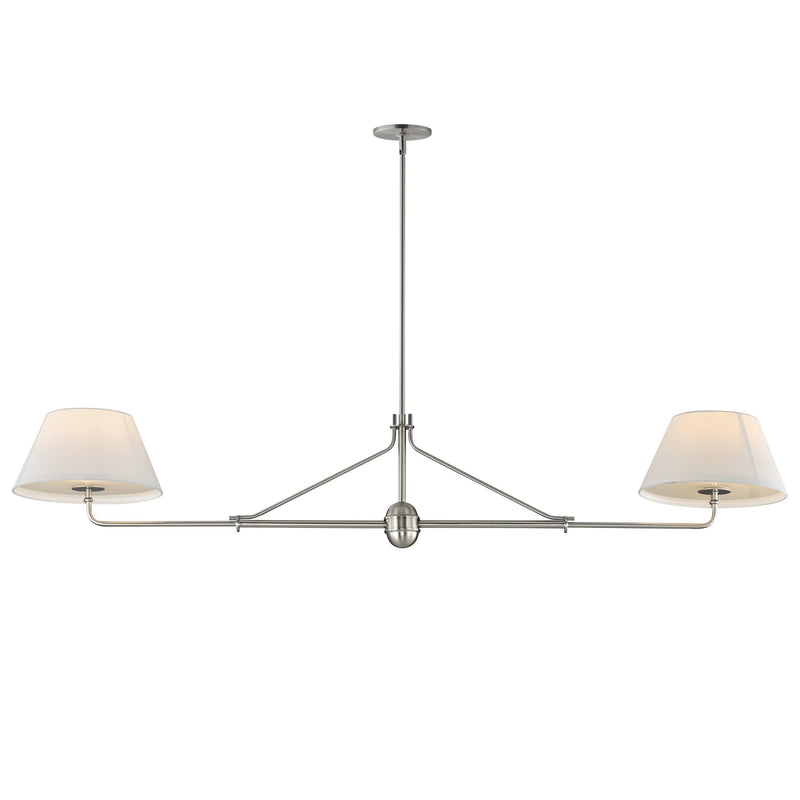 Dunbridge 2 Light Chandelier in Polished Nickel