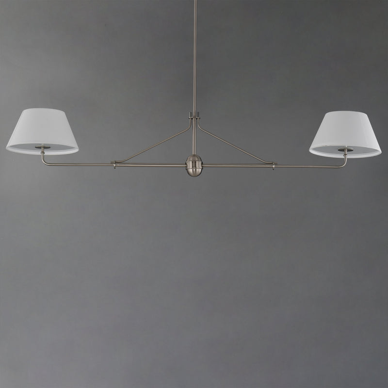 Dunbridge 2 Light Chandelier in Polished Nickel