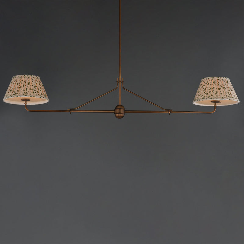 Dunbridge 2 Light Chandelier in Weathered Brass