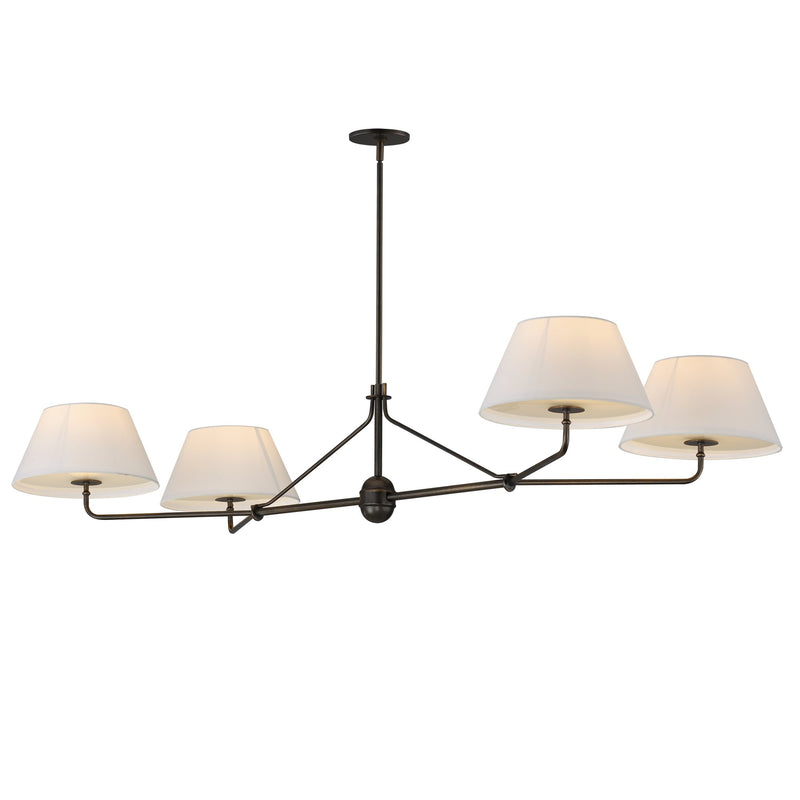 Dunbridge 4 Light Linear Chandelier in Antique Bronze