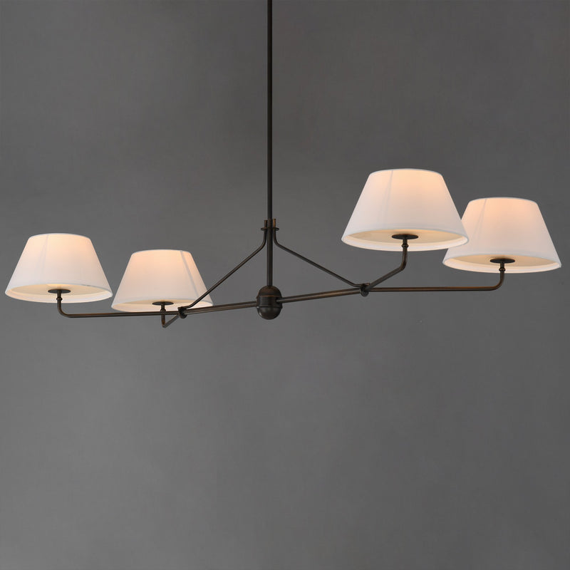 Dunbridge 4 Light Linear Chandelier in Antique Bronze