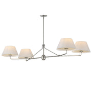 Dunbridge 4 Light Linear Chandelier in Polished Nickel