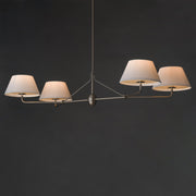 Dunbridge 4 Light Linear Chandelier in Polished Nickel