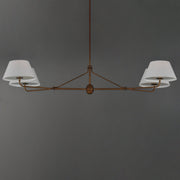 Dunbridge 4 Light Linear Chandelier in Weathered Brass
