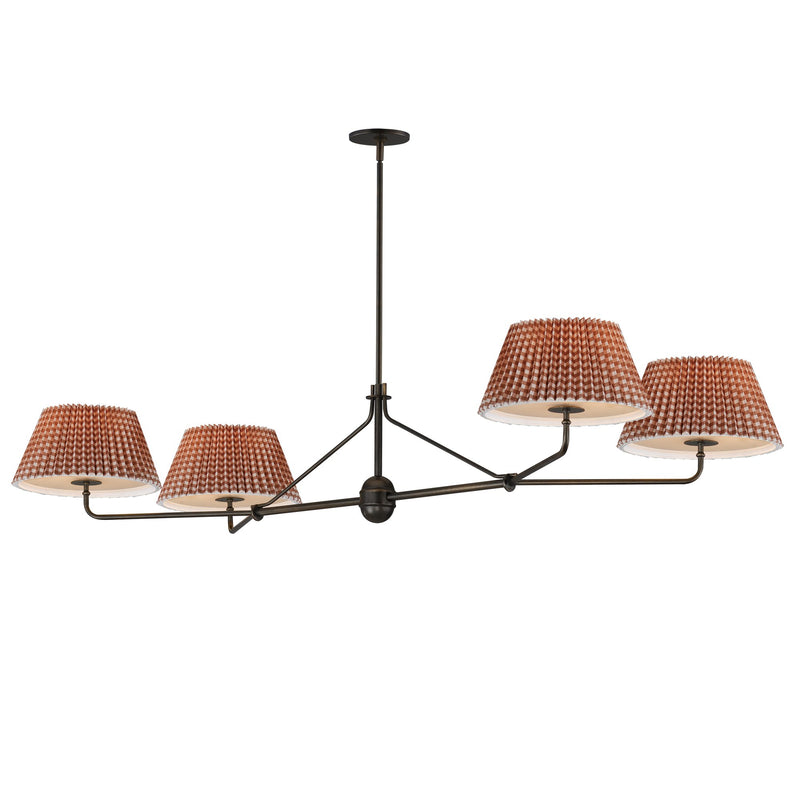 Dunbridge 4 Light Linear Chandelier in Antique Bronze
