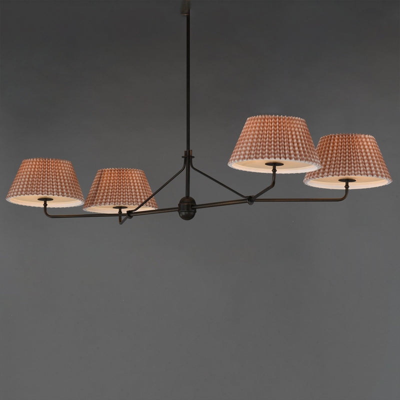 Dunbridge 4 Light Linear Chandelier in Antique Bronze