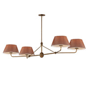Dunbridge 4 Light Linear Chandelier in Weathered Brass