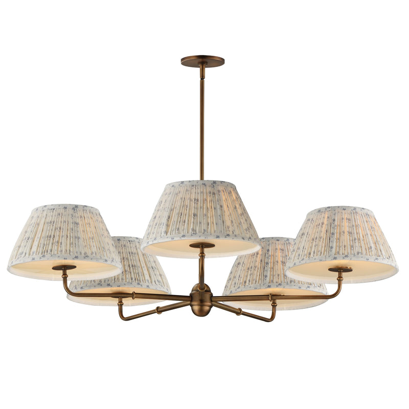 Dunbridge 5 Light Chandelier in Weathered Brass