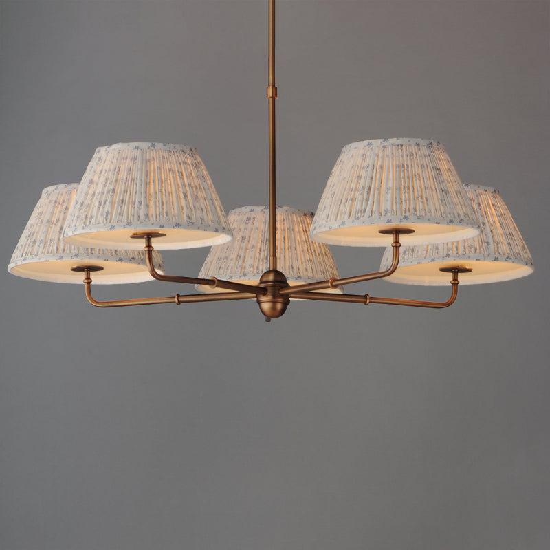 Dunbridge 5 Light Chandelier in Weathered Brass