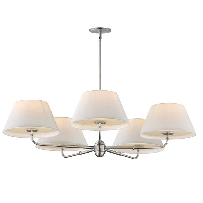 Dunbridge 5 Light Chandelier in Polished Nickel