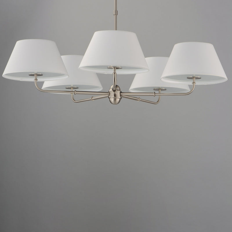 Dunbridge 5 Light Chandelier in Polished Nickel