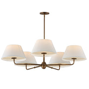 Dunbridge 5 Light Chandelier in Weathered Brass