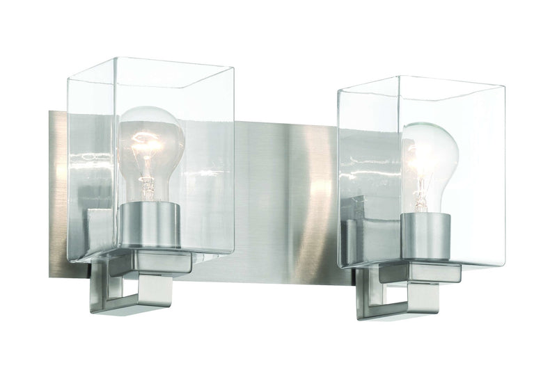 McClane 2 Light 14" Vanity in Brushed Polished Nickel