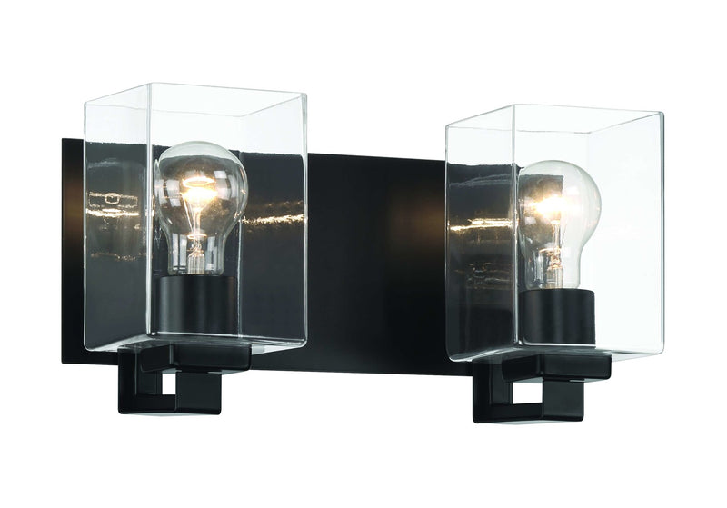 McClane 2 Light 14" Vanity in Flat Black