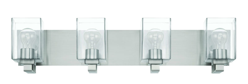 McClane 4 Light 32" Vanity in Brushed Polished Nickel