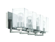 McClane 4 Light 32" Vanity in Brushed Polished Nickel