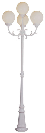 Wilshire 4-Light 89" Outdoor Post Lantern with Pole in White