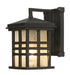 Huntington 1-Light Wall Lantern in Black with Clear Seeded Glass