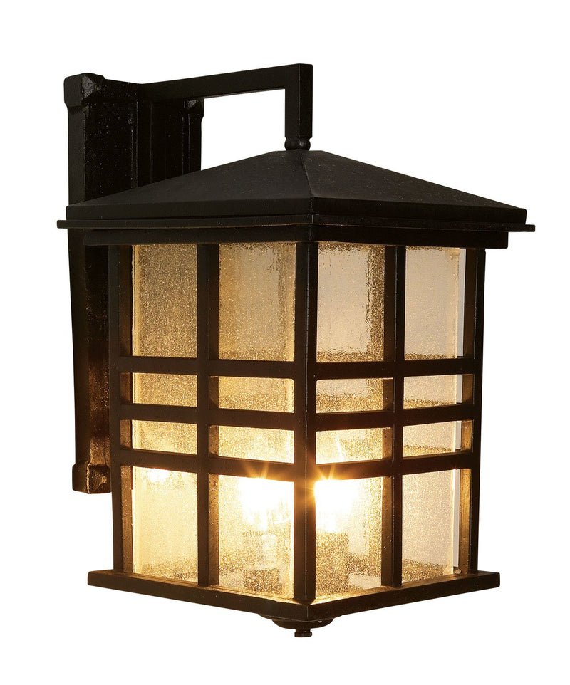 Huntington 3-Light 16" Outdoor Wall Lantern in Black