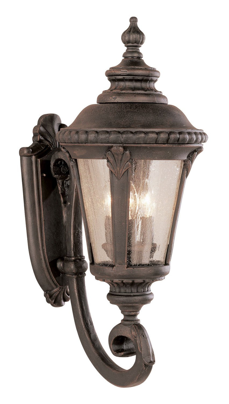 Commons 3-Light 24" Outdoor Wall Lantern in Rust