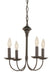 Candle 4-Light Chandelier in Black