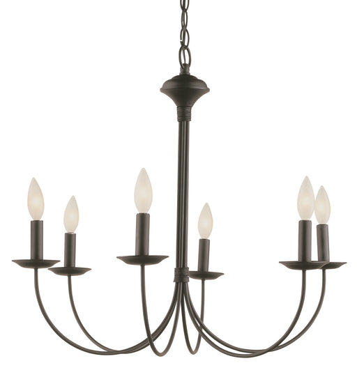 Candle 6-Light Chandelier in Black