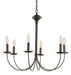 Candle 6-Light Chandelier in Black