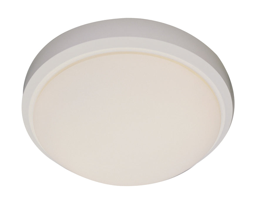 Bliss 2-Light Flushmount in White with White Frosted Glass